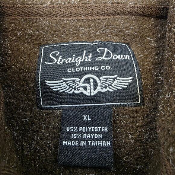Straight Down Vest Womens XL Brown Fleece Shinnecock Golf 1891 Full Zip Pockets - Picture 2 of 16
